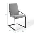 thumbnail image 3 of Side Dining Chair, Fabric, Metal Steel, Black Grey Gray, Modern Contemporary Urban Design, Kitchen Room Cafe Bistro Restaurant Hospitality, 3 of 9