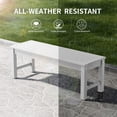 thumbnail image 4 of kaleemen 2-Person Outdoor Bench,Weatherproof Poly Lumber Patio Backless Bench for Yard, Porch and Park, White, 4 of 7