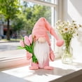 thumbnail image 7 of Spring Decor, 15in Handmade Plush with Tulip Bouquet Decorations for Home Classroom Office Shop, Mother's Day Teachers' Day Easter Gifts (1, Pink), 7 of 7