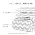 thumbnail image 3 of Noble Linens Gray Arrow Pattern Duvet Set 3-Piece Duvet Cover Set, King/Cal King, 3 of 12