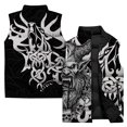 thumbnail image 3 of Chaleco de algodón informal de invierno para hombre, chaqueta holgada y cálida, ropa para hombre 2024, chaleco con estampado de orcos y monstruos góticos, abrigos, 3 of 5