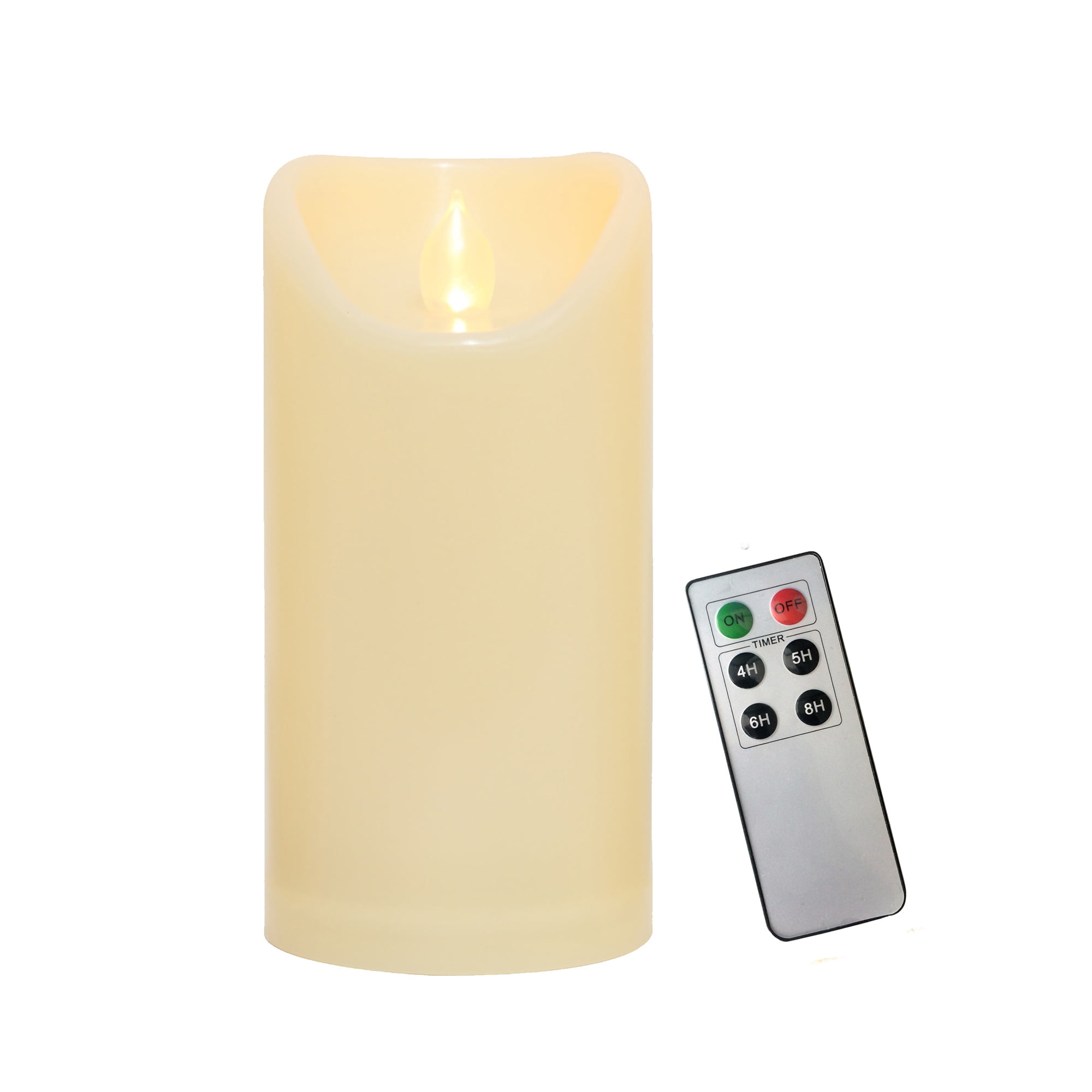 Flameless Outdoor Waterproof LED Pillar Candle with Remote Timer