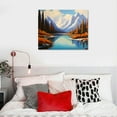 thumbnail image 4 of ONETECH Mountain Wall Art Framed Snow Mountain and Lake Pictures Canvas Wall Art Home Decor Wall Art Canvas Paintings Ready to Hang Modern Artwork for Office, Bedroom, Living Room and Kitchen 20\x16\, 4 of 4