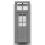 HO Door 4 Pane Window w/Transom (4)