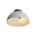 thumbnail image 5 of Golden Lighting Shepard 3-light Flush Mount in Modern Brass and Matte Black shade, 5 of 7