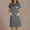 A17 Dark Gray, variant on Scrub Dresses for Women Uniforms Wrap Workwear Knee Length Casual Long Sleeve Nursing Dresses with Pockets, Navy M