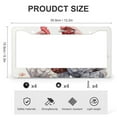 thumbnail image 3 of 2 Pieces A Pair Of Chickens License Plate Frames Watercolor Rooster License Plate Cover Front Plates Frames Car Tag Frame Aluminum 2 Round Holes for Girl Women Men Vehicles, 3 of 6