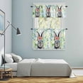 thumbnail image 5 of Easter Bunny Kitchen Curtains Sets for Windows 36 Inch Length, Spring Flowers Green Leaves Pastoral Plants Rod Pocket Window Treatments Tier Curtains and Valances Set for Bedroom/Bathroom, 5 of 8