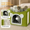 thumbnail image 4 of Luxury Double-decker Cat Bed with Cat Scratching Board, Foldable Indoor Cat Bed, Leisure And Entertainment All-in-one Cat Nest, All-season Universal, Green, 4 of 8
