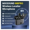thumbnail image 2 of Wireless Lavalier Microphone for Phone with Noise Cancellation and Charging Case 8H Clip on Mini, 2 of 8