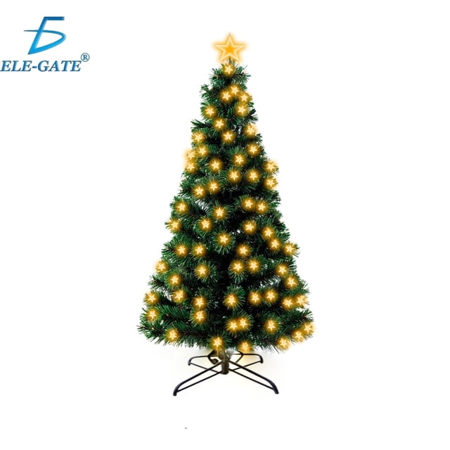 Árbol de Navidad de 180 cm con y FLuces LED fibra Óptica, 200 Ramas y Estrella Decorativa,