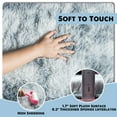 thumbnail image 6 of ZENELESS Super Soft Fluffy Rug,6x9ft Anti-skid Shaggy Rug, Plush Floor Carpet for Living Room Bedroom Nursery Tie-dye Silver&Gray, 6 of 7