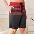 thumbnail image 7 of Bovxnpu Men's Pajama Bottoms Loungewear Sleep Shorts, Men's Striped Loungewear Shorts With Drawstring Elastic Waist For Sleep Gym Home Shorts, 7 of 7
