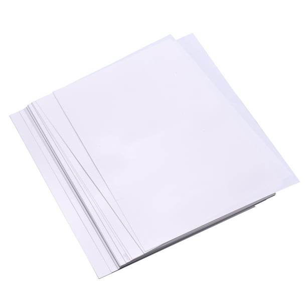 25 hojas, kit de películas retráctiles imprimibles en blanco, papel de película retráctil para arte, Tomshoo Blanco
