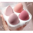 thumbnail image 1 of Makeup Sponge, With Fingertip Puff, 4 Pcs Dry And Wet Use Makeup Blending Set, Professional Beauty Foundation Blending Sponge With Egg Sponge Blender Holder Box, 1 of 1