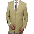 thumbnail image 2 of Men's Three Buttons Super 120'S Gold Cheap Priced Unique Dress Blazer Jacket By Alberto Nardoni Brand Designer, 2 of 3