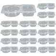 thumbnail image 2 of Ovzne 15 Pcs Conteneur à Condiments Double Compartiment Conteneurs à Condiments Double avec Couvercles Conteneurs à Collations 2 Compartiments Conteneurs à Collations Double Compartiment en Liquidation, 2 of 8
