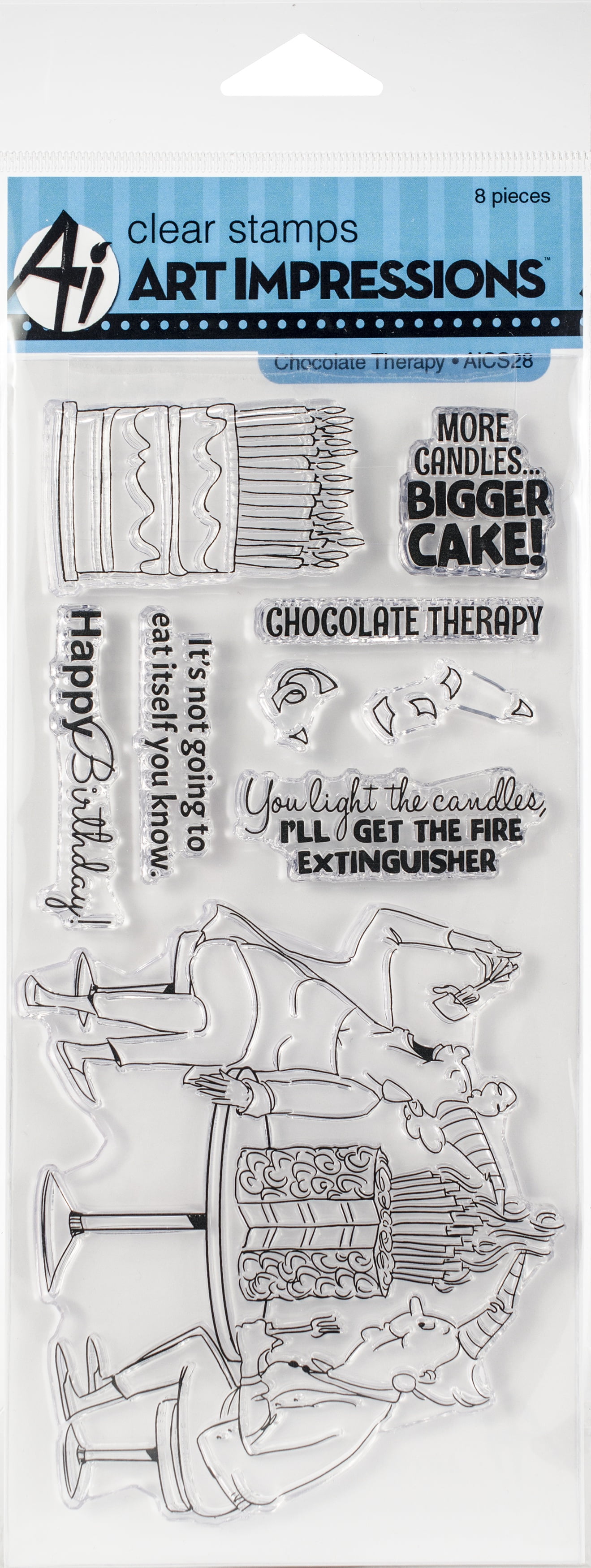 4 by 8-Inch Hampton Art Art Impressions Clear Stamps More Candles