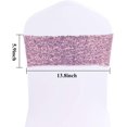 thumbnail image 4 of 5/10/20pcs Sequin Chair Sashes 5.9"x13.78" Stretch Spandex Bands Sparkling Chair Cover Decorations for Wedding Banquet Party Festival Home Decor (Pink), 4 of 7