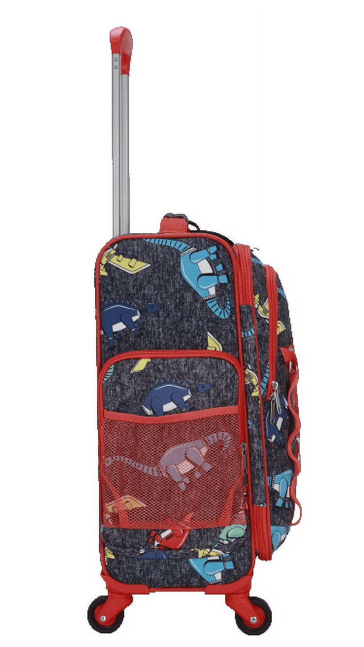 CRCKT 3 Piece Set Kids Let's Dino Soar 21-inch Softside Carry-On Luggage with Packing Cube and Luggage Tag, Dino Soar Print