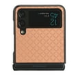 thumbnail image 5 of for Samsung Galaxy Z Flip 3 Case, Samsung Z Flip 3 Cover, Thin TPU Edge Shockproof PU Leather Protective Phone Case for Samsung Galaxy Z Flip 3 5G,Gold, 5 of 5
