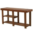 thumbnail image 5 of HomCom Storage Bench, Teak, 5 of 10