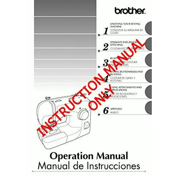 Brother XL3750 Sewing Machine Owners Instruction Manual