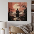 thumbnail image 2 of Designart "Samurais Resolve Asian Painting I" Asian Print on Natural Pine Wood, 2 of 5