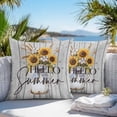 thumbnail image 5 of Waterproof Throw Pillow Covers Set of 2, 24x24 Inch Spring Sunflowers Decorative Pillowcases Outdoor Pillow Slip Cushion Covers Set for Couch Tent Summer Blossoming Botanical Floral, 5 of 7