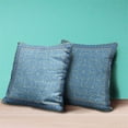 thumbnail image 5 of Floral Swirl Indoor/Outdoor Pillow in Blue Green 16x16, 5 of 6
