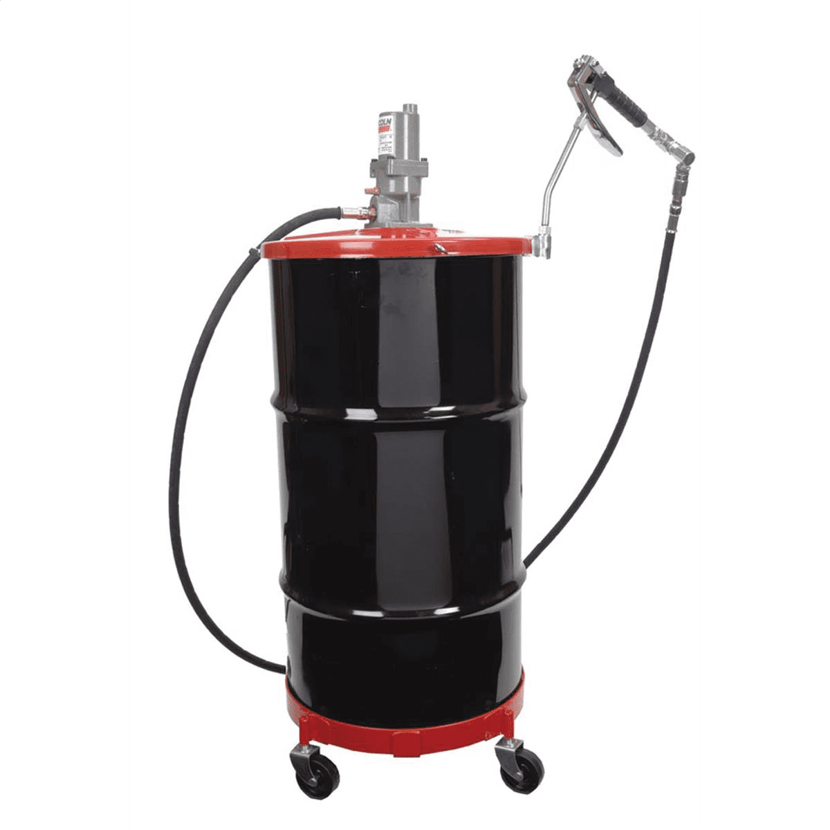 Lincoln 4417 Pneumatic 40:1 Ratio Single Acting Grease Pump with Drum Dolly