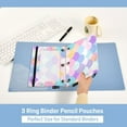 thumbnail image 5 of 2 Pack Pencil Pouch for 3 Ring Binder Smooth Zipper Folders with Pockets Clear Window Pencil Case Pastel Colors Scales, 5 of 6