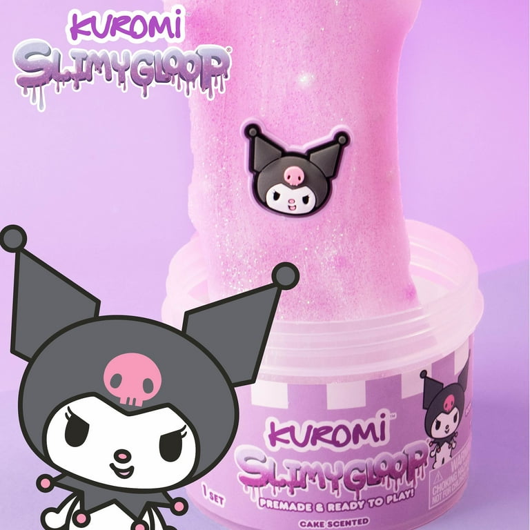 Hello Kitty Kuromi SLIMYGLOOP Jar 8 oz Purple White Cake Scented