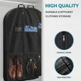 thumbnail image 3 of INCTUO 43" Travel Garment Bag with Accessories Zipper Pocket, Heavy Duty Suit Bag for Suits, Tuxedos, Dresses, Coats, 1 pack, 3 of 8