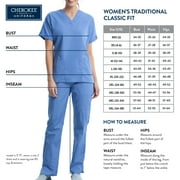 Cherokee Workwear Womens Scrubs Pant Natural Rise Tapered Leg Pull-On 4001