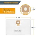 thumbnail image 2 of TRAHOO-POWERTEC Shop Vacuum Bags 6 Pack for Vacmaster VKCB001 Vacuum Bags, Replacement Fleece Filter Bags for Vacmaster VK811PH, VK1011SIWTH Wet/Dry Vacuum, Shop Vacuum Accessories for Vacmaster (750, 2 of 4