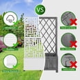 thumbnail image 4 of FOOWIN 71'' H Metal Planter with Trellis  and Wheels , Outdoor Raised Garden Bed for Climbing Plants, Trellis Planter Box with Drainage Hole,  White, 4 of 10