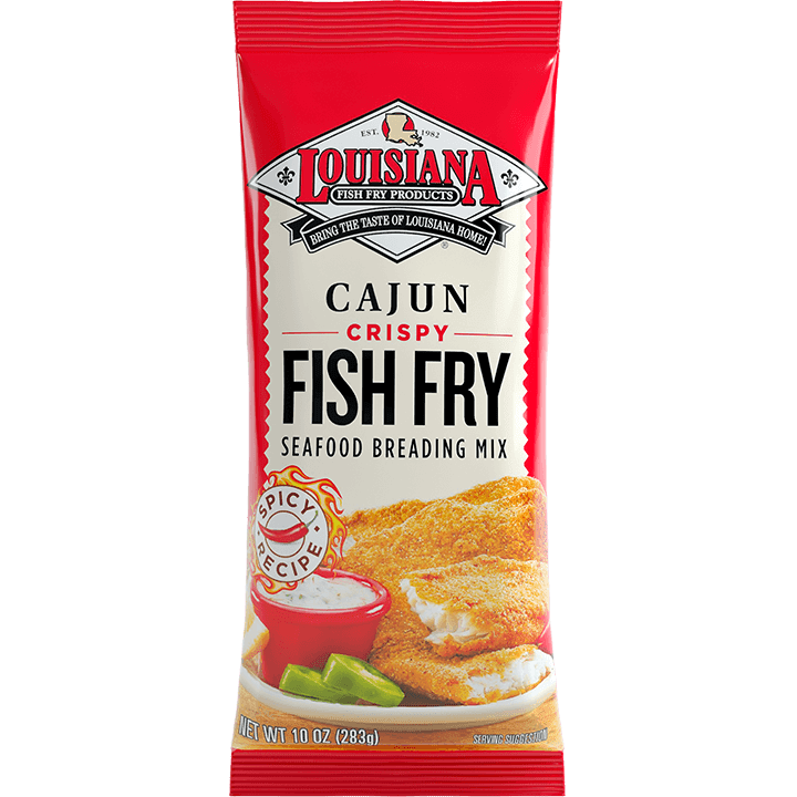 Louisiana Fish Fry Products Cajun Crispy Fish Fry Breading Mix, 10 oz