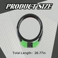 thumbnail image 2 of MELIVO Bike Lock,26.77" Bike Locks,Cable Bicycle Lock Bike Lock Cable,Green, 2 of 7