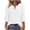 #01 White, variant on yoeyez Lace Tops for Women 3/4 Sleeve Notched V Neck T-shirts Dressy Casual Loose Collar Tunic Basic Ladies Work Blouses Khaki,S