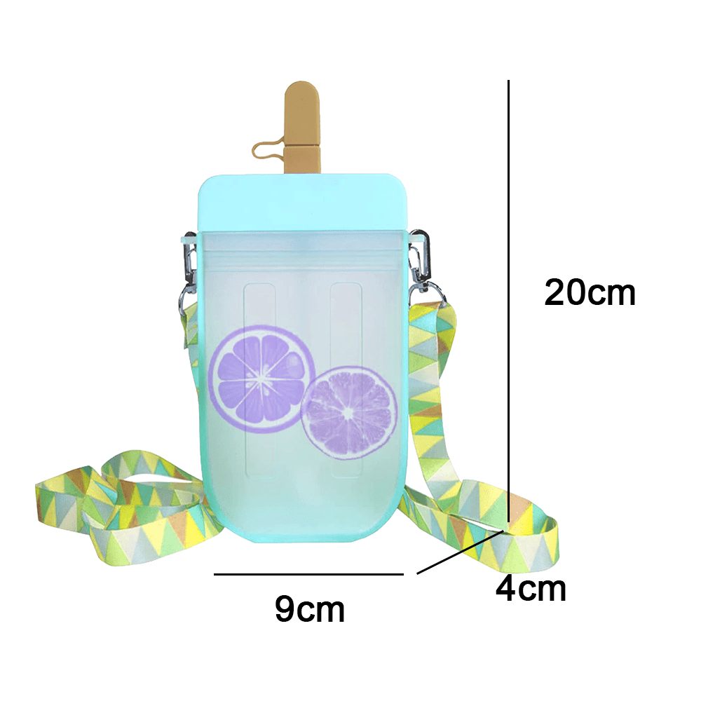 Popsicle Water Bottle with Strap, Creative Ice Cream Water Bottle, Cute  Water Bottles with Straws, T…See more Popsicle Water Bottle with Strap