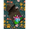thumbnail image 3 of Colorful Corgi Bowtie Portrait Hoodie Men -Image by Shutterstock, Male Small, 3 of 4