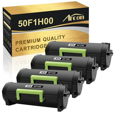 Arcon 4-Pack Compatible Toner for Lexmark 50F1H00 501H MX310dn MS310 MS312dn MS315dn MS410d MS415dn (Black) Arcon Compatible Toner Cartridges & Printer Ink offer great printing quality and reliable performance for professional printing. It keeps low printing cost while maintaining high productivity. Product Specification: Brand: Arcon Compatible Toner Cartridge Replacement for: Lexmark 50F1H00 501H Compatible Toner Cartridge Replacement for Printer: Lexmark MS310d/MS310dn/MS312dn/MS315dn/Lexmark MS410d/MS410dn/MS415dn Lexmark MS510dnLexmark MS610de/MS610dn/MS610dte/MS610dtnLexmark MX310dn/MX410de/MX510de/Lexmark MX511de/MX511dhe/MX511dteLexmark MX610de/Lexmark MX611de/MX611dfe/MX611dte/MX611dhe Pack of Items: 4-Pack Ink Color: 4 * Black Page Yield (based upon a 5% coverage of A4 paper): 4*5000 Pages Cartridge Approx.Weight : 4.23 Pounds Cartridge Dimensions (Per Pack): 12.99 x 4.53 x 5.31 Inches Package Including: 4-Pack Toner Cartridge