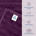 thumbnail image 4 of Dan River Bath Sheet Towels Performance Texture 2 pack 35x70 in XX-Large Ribbed Stripe Cotton Towel for Bath - Purple, 4 of 8