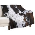 thumbnail image 6 of Cow Print Blanket Cozy Soft Lightweight Gifts Blanket for Kids Adults, Animal Skin Plush Flannel Throw Blanket for Sofa Couch Bed Decor Black Brown White W40 xL50, 6 of 6