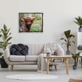 thumbnail image 4 of Stupell Industries Highland Cattle Peering Between Trees Lush Nature Scene Photograph Luster Gray Floating Framed Canvas Print Wall Art, Design by James Dobson, 4 of 5