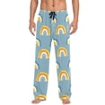 thumbnail image 7 of FORMRS Mens Pajama Pants with Pockets Sleepwear Lounge Bottoms Sizes S-2XL, Light Blue Rainbow, 7 of 7