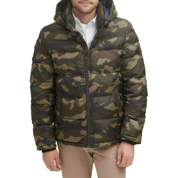 Chaqueta Tommy Hilfiger clásica con capucha y camuflaje para hombre