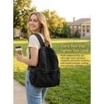 thumbnail image 6 of Gustave Women's Lightweight Backpack Purse Water Resistant Nylon 14 Inch Laptop Travel Backpack Casual Daypack Cute College Bookbag - Black, 6 of 8