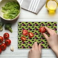 thumbnail image 4 of Disco Party Cutting Board, Retro 80s Theme Girls with Black Curly Afro Hair and Polka Dots Funky Pop Art, Decorative Tempered Glass Cutting and Serving Board, Small Size, Multicolor, by Ambesonne, 4 of 5